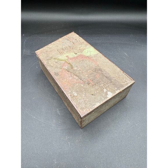 VINTAGE 1930s HUOT INDEX Drill Bit Metal Storage Box -16 bits only - Picture 7 of 8